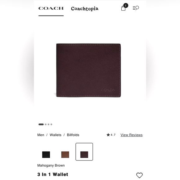 Coach 3-in-1 Men’s Wallet - Sport Calf Leather, NWT - Picture 13 of 17